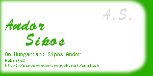 andor sipos business card